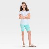 Girls' Moana Bike Shorts - Green - 3 of 3