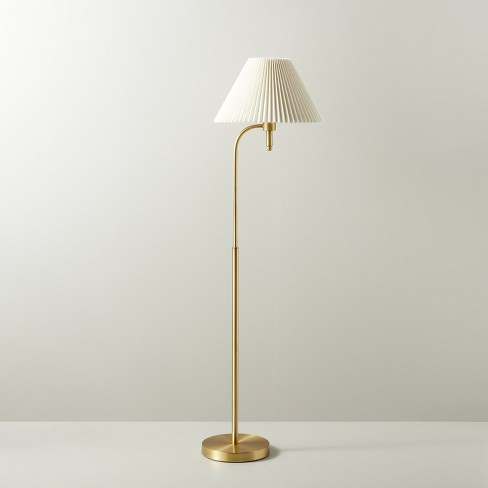 Brass Floor Lamp With Brass Empire Shade