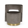 Cardan Modern Glam Round Open Back Velvet Swivel Club Chair - Christopher Knight Home - 2 of 4