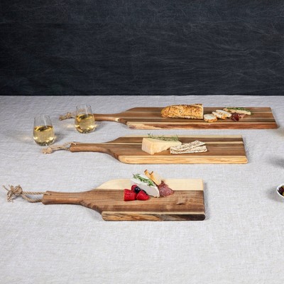 Set of 3 Acacia Wood Paddle Bread Boards