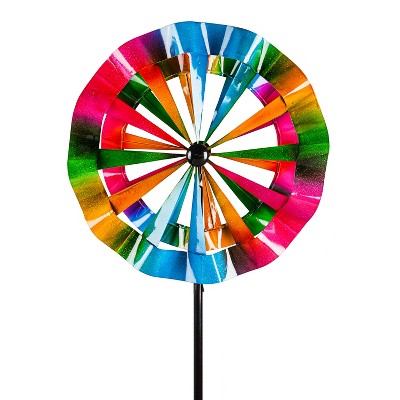 78"H Solar Wind Spinner, Carnival