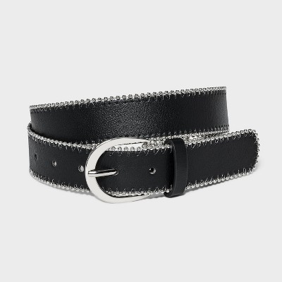 Women's Studded Edge Trim Belt - Wild Fable™ Black