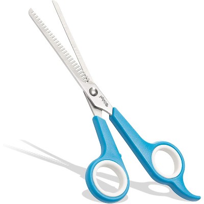 BOSHEL Dog Thinning Shears - 7" Straight Dog Trimming Shears With Safe Rounded Tips - Pet Grooming Scissors For Blending & Texturizing
