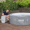 Coleman Sicily AirJet Large Round 5 to 7 Person Inflatable Hot Tub Portable Outdoor Spa with 180 AirJets and EnergySense Cover, Grey - 2 of 4