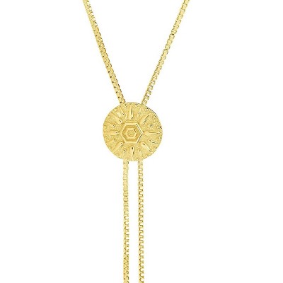 SHINE by Sterling Forever Sun Disk Bolo Y Necklace