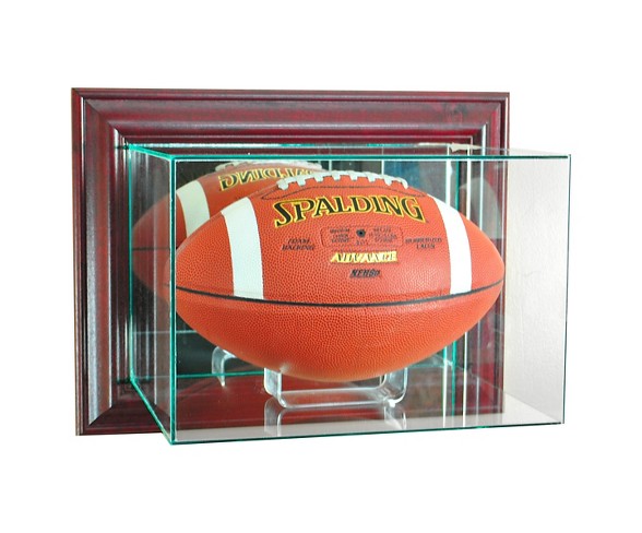 Perfect Cases - Wall Mounted Football Display Case - Cherry Finish