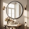 BEAUTYPEAK Beaded Round Wall Mirror Decorative Vanity Bathroom Mirror with Resin Frame - 2 of 4