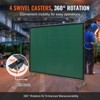 VEVOR Welding Screen with Frame, 6' x 8' Welding Curtain Screen, Flame-Resistant Vinyl Welding Protection Screen on 4 Swivel Wheels, Green - 4 of 4