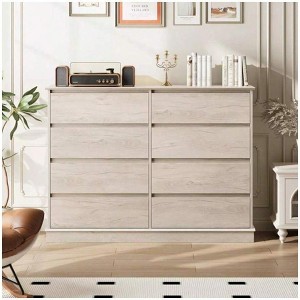 Nasitip 8 Drawer Dresser for Bedroom, Wide Wooden Chest of Drawers with Wide Top for Closet - 1 of 4