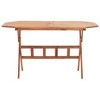 Garden Table Brown Solid Acacia wood 53.1x33.5x29.5 in Foldable - 2 of 4