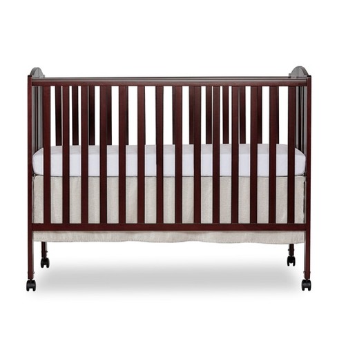 Dream On Me Full Size 2 in 1 Folding Stationary Side Crib In Espresso Target