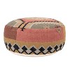 Storied Home Handwoven Cotton Kilim Pouf: Durable Texture, Polystyrene Bead Filling, No Assembly Required - 4 of 4