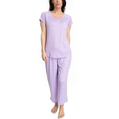 Hanes Womens Sweet Dreams 2 Piece Pajama Set, Purple/dreamy Foulard, 3x :  Target