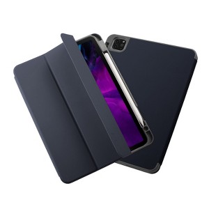 Insten Soft TPU Tablet Case For iPad Pro 11" 2020, Multifold Stand, Magnetic Cover Auto Sleep/Wake, Pencil Charging, Blue - 1 of 4