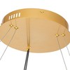 C Cattleya 2-Light Dimmable Integrated LED Gold Tiered Ring Chandelier with Leather Accent - 3 of 4