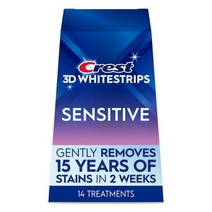 Crest 3D Whitestrips Sensitive White At-home Teeth Whitening Kit - 14 Treatments - 1 of 4