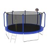 GDFStudio Mandel Outdoor/Indoor Steel Ladder Round Trampoline with Enclosure and Basketball Hoop - 2 of 4