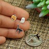 925 Sterling Silver Halloween Stud Earrings Set - 3 Pairs Nickel Free Ghost, Black Cat & Pumpkin Jewelry for Women - 4 of 4