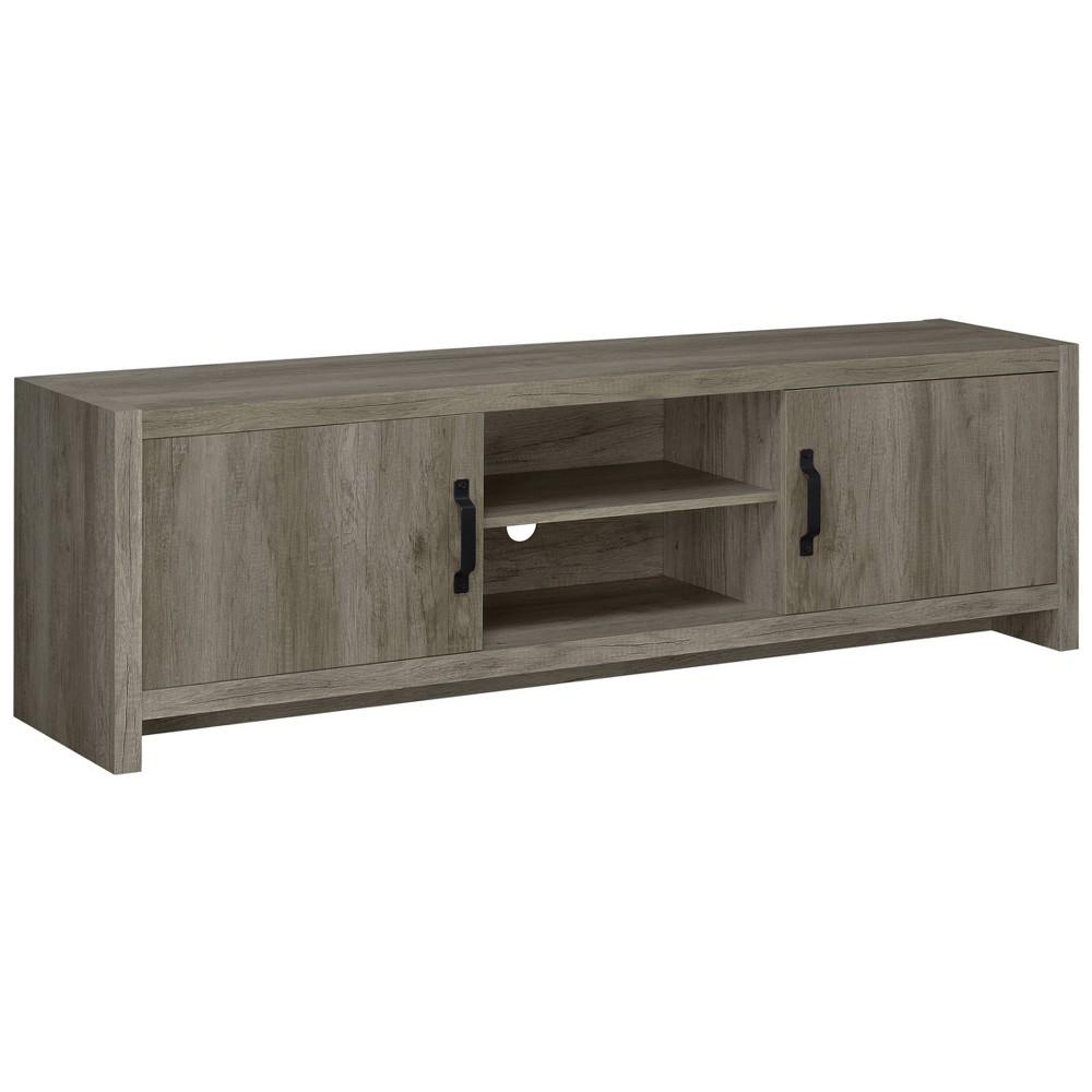Photos - Display Cabinet / Bookcase Hays 2 Door TV Stand for TVs up to 80" Gray Driftwood - Coaster