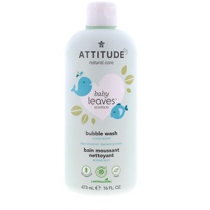 Attitude Baby Leaves Bubble Wash, Almond Milk, 16 oz - 1 of 4