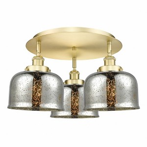 Bell - 3 Light Flush Mount In Art Deco Style-9.25 Inches Tall and 19.75 Inches Wide - 1 of 1