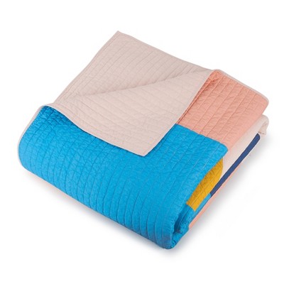 Modshapes Full Organic Cotton Reversible Quilt Set in Pink