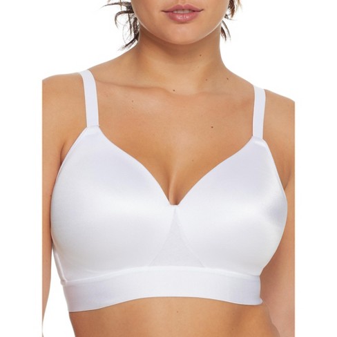 Bali Double Support Cotton Wirefree Bra (3036) White, 34B at  Women's  Clothing store