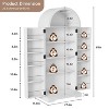 Fredees 65" Freestanding Arched Pantry Cabinet with Adjustable Shelves and Door Storage, Ideal for Kitchen, Living Room, or Dining Room - 2 of 4
