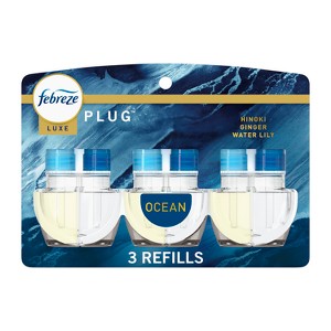 Febreze Origins Fade Defy Plug Air Freshener & Odor Fighter - Ocean - 0.87 fl oz/3pk - 1 of 4