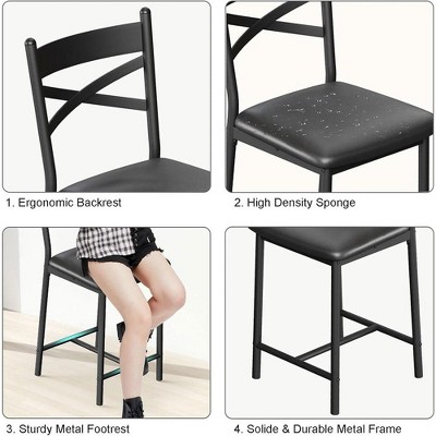 Dining Table Set for 2, Kitchen Table Set for 2, Expandable Kitchen Bar Table and Chairs