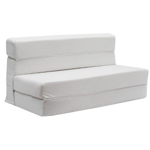 3-in-1 Convertible Folding Sleeper Chair Sofa Bed Lazy Couch with Pillow Fabric for Living Room - 1 of 4