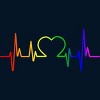 Adult Design By Humans Pride Heartbeat Rainbow By LuckyCharm99 Tank Top - 2 of 2