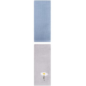 REGALWOVEN Pure Cotton Soft Absorbent Bathroom Hand Towels 13" x 30" 2 Pcs - 1 of 4