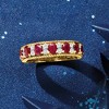 Ross-Simons 1.40 ct. t.w. Ruby and .41 ct. t.w. Diamond Roped-Edge Ring in 18kt Yellow Gold Size 8 - 4 of 4