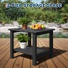 GustoWave Outdoor Side Table 18 x 15 inch,  2-Tier Patio Side Tables for Outside, All-Weather End Table for Patio Pool Deck - 4 of 4