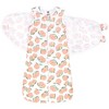 Hudson Baby Infant Girl Convertible Swaddle Sleep Sack, Peach - 3 of 4
