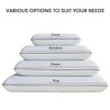 Dyonery Gel Memory Foam Pillow Dual-Sided Washable Cover for All Seasons Ventilated Breathable Foam Pillow, Pack of 1, For Sleeping, Standard - 4 of 4