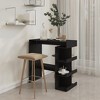 vidaXL Compact Space-Saving Bar Table with Storage Racks - 39.4"x19.7"x40" - Modern Design in Black - 3 of 4