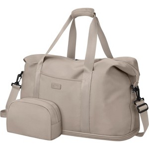 Expandable Travel Duffle Bag with Toiletry Bag, Weekender Overnight Hospital Bag for Women, Waterproof and Multi-Compartment - 1 of 4