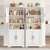 必填70in Tall Kitchen Pantry Cabinet, Freestanding Storage Cabinet with 4 Doors and Adjustable Shelves, for Dining Room,Living Room - 4 of 4