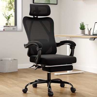 GlasFlength Task and Office Chairs with Support Armrest，Ergonomic, Adjustable，Computer Chair and Gaming Chair, Black, 24"*24.8"*49.2"