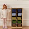 ECR4Kids 10 Cubby Mobile Tray Cabinet with 10 Scoop Front Storage Bins, 5x2, Natural - 4 of 4