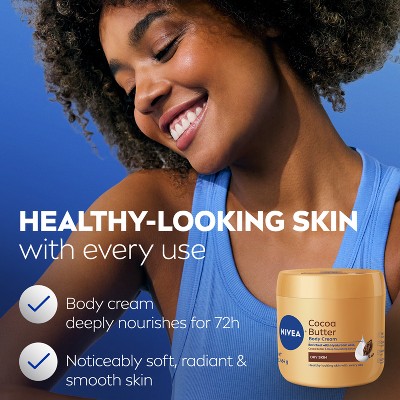 NIVEA Cocoa Butter Body Cream for Dry Skin - 16oz: Aluminum & Dye-Free Moisturizer with Vitamin E for Whole Body