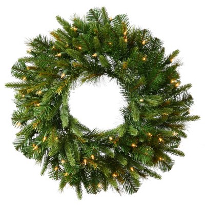 Vickerman Artificial 30" Cashmere Pine Wreath Battery Operated