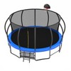 NAYSAYE Trampoline 15FT with Basketball Hoop and Safety Net for Outdoor Fun for Kids and Adults Backyard, Blue, 180.00"*108.00"*230.00" - 3 of 4