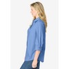 Woman Within Plus Size Perfect Three Quarter Sleeve Shirt - 4 of 4