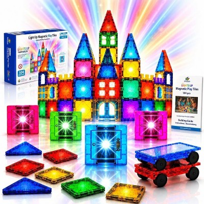 Sunny Auntie Magnetic Play Tiles 56pc Starter Set : Target