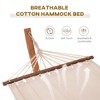 10' Wood Outdoor Hammock with Stand, Rainbow Bed, Heavy Duty Roman Arc Design - 4 of 4