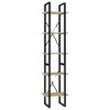 vidaXL 5-Tier Book Cabinet Sonoma Oak 15.7 in.x11.8 in.x68.9 in. Engineered Wood - 2 of 4
