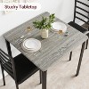 Jojoka Modern 5-Piece Rectangular Dining Table Set for 4 with Upholstered Cushioned Chairs, Space-Saving Black Kitchen, Gray - 4 of 4